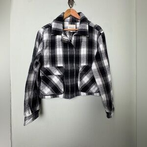 NWT LUCKY BRAND Cozy Plaid Flannel Chore Coat Jacket‎ Shacket Size Large